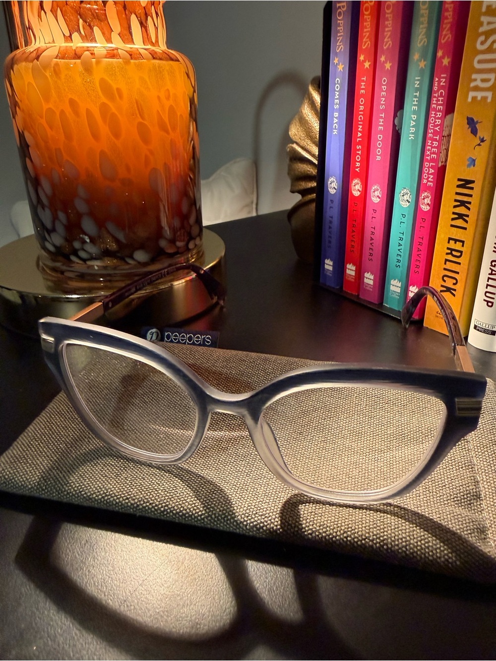 Peepers Cat Eye Blue-Gray Optical Glasses